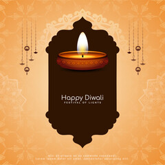 Beautiful Happy Diwali Indian religious festival celebration background
