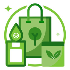 ecology flat icon vector illustration