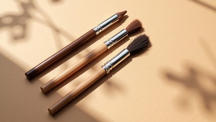 Elegant Makeup Accessories with Natural Light and Neutral Tone