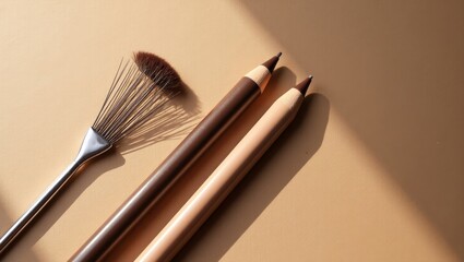 Elegant Makeup Accessories with Natural Light and Neutral Tone