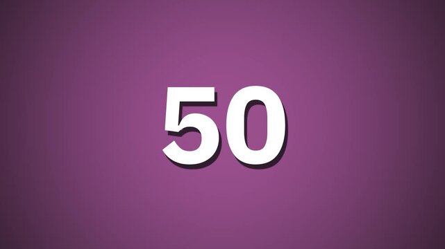  Numbers Counting Down 4K Seamless Countdown Timer Animation for Video and Digital Displays