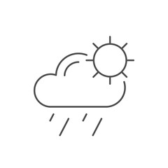 Rain and sun line icon