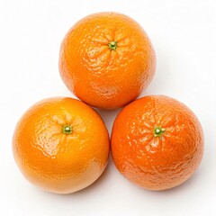 Group of Fresh Oranges on White Table
