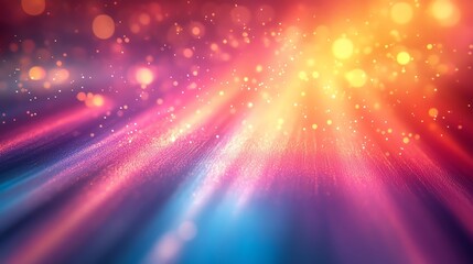 Obraz premium Colorful Abstract Light Bokeh Background with Bright Vibrant Particles