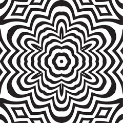 Black and white geometric aztec pattern background