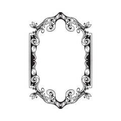 Frame vintage ornament