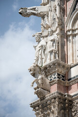 Obraz premium Detail of statue on Siena Cathedral (Duomo di Siena), Italy
