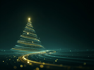 christmas tree on a blue background