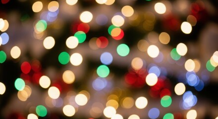 Fototapeta premium Blurred holiday lights background for festive celebration