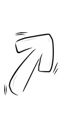 Obraz premium Color Arrow point sign bright color hand drawing icon