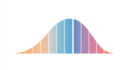 A visually appealing graph depicting a smooth curve with gradient colors, representing data distribution.