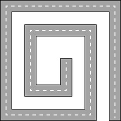 Rectangle Maze Line Road Route Illustration
