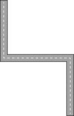 Wavy Zigzag Line Road Route Illustration