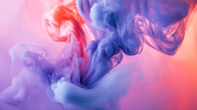 Fluid dynamics in art design create abstract world colorful ink that flows and swirl forming captivating waves and intricate patterns that evoke a rich, immersive visual experience filled with emotion