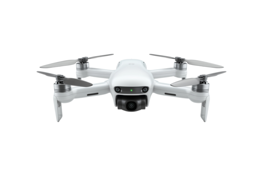 Drone quadcopter, isolated on transparent background