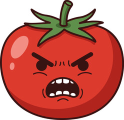 Obraz premium Angry Tomato Emoji