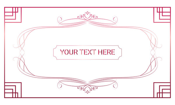 Elegant decorative frame with ornate details, perfect for adding a touch of sophistication to your design isolated on white background