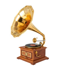 gramophone isolated on white