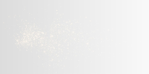 Luminous dust and glowing sparkles with light burst. Magical PNG background	
