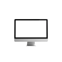 lcd monitor isolated on white