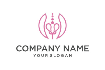 Vector logo design. Wellness and woman health