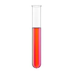 test tube with red liquid