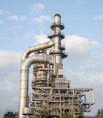 Petrochemical Petroleum Refinery Oil and Gas Tank Storage Industrial landscape of power energy industry building