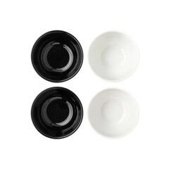 black and white bowls