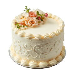 wedding cake with roses