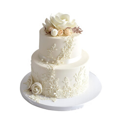 wedding cake isolated on white