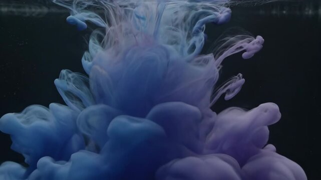 Ethereal Smoky Ink Dissolving and Diffusing in Water as a Seamlessly Looping Mystical Abstract Flow ghostly plumes, texture, relaxation