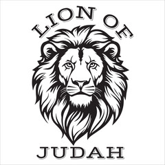Lion of Judah Icon with Bold Lion Head © davian