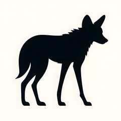Maned wolf silhouette vector style