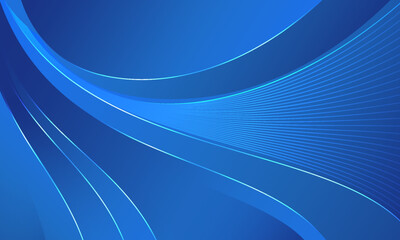 3d abstract blue neon light background with wavy lines. great for wallpaper, website, technology banner, technology poster, presentation, etc.