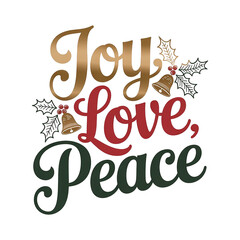 Joy Love Peace Script Typography