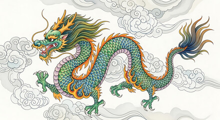 Dragon in the clouds