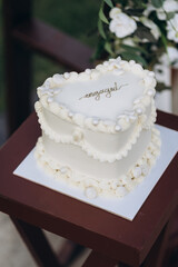 white wedding cake