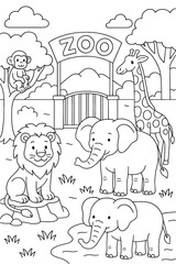 animal colloring page for kids

