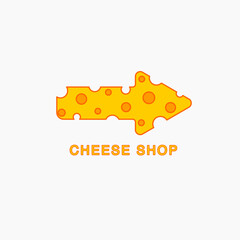cute arrow sign with Cheese style