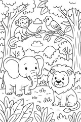 animal colloring page for kids
