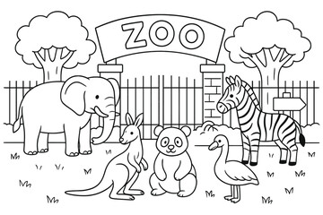 animal colloring page for kids
