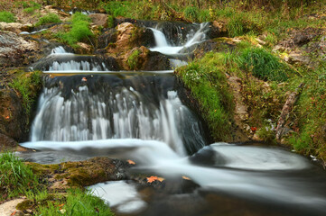 Mountain creek waterfall cascades in Virginia