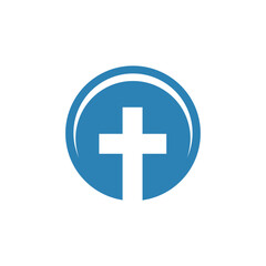 Fototapeta premium Christian cross icon. Set of abstract religion symbols. Vector illustration.