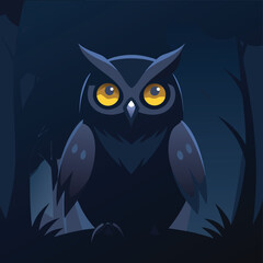 Fototapeta premium owl in the night