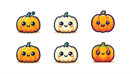 Happy Halloween Pumpkin Characters Collection