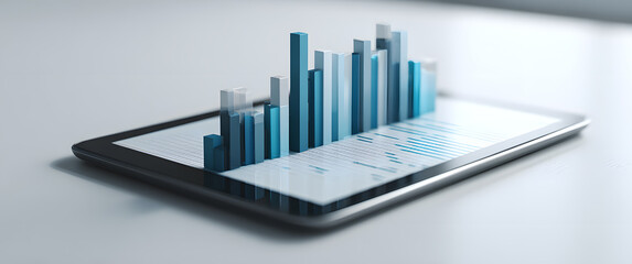 Obraz premium business graph on tablet