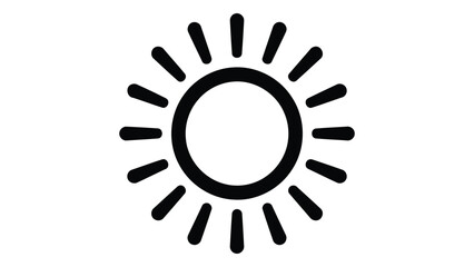 Hand drawn doodles simple sun icon isolated on white background