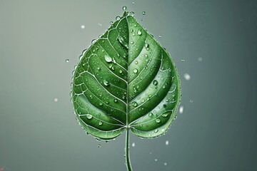 Macro Detail of a Fresh Green Leaf — Abstract Nature Texture Background