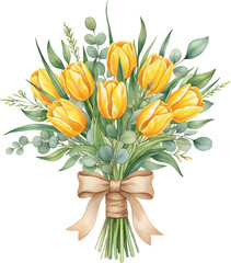 Wedding Bouquet with Romantic Floral Arrangement and Bridal Flowers