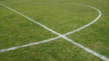 Obraz premium Soccer Pitch Line Intersection